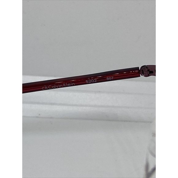 NEW Calvin Klein CK5202 607 EYEGLASSES METAL FRAME Plum/Red 52-16-135 Womens